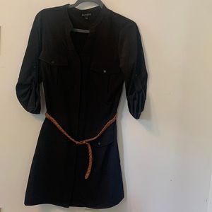 Express black belted shirt dress